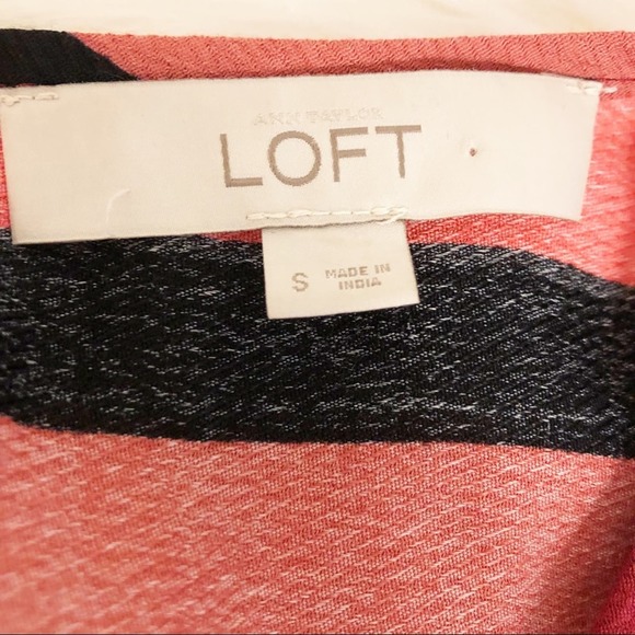 LOFT Bold Striped Sleeveless Shift Dress Pink Women's Size Small - Picture 3 of 8